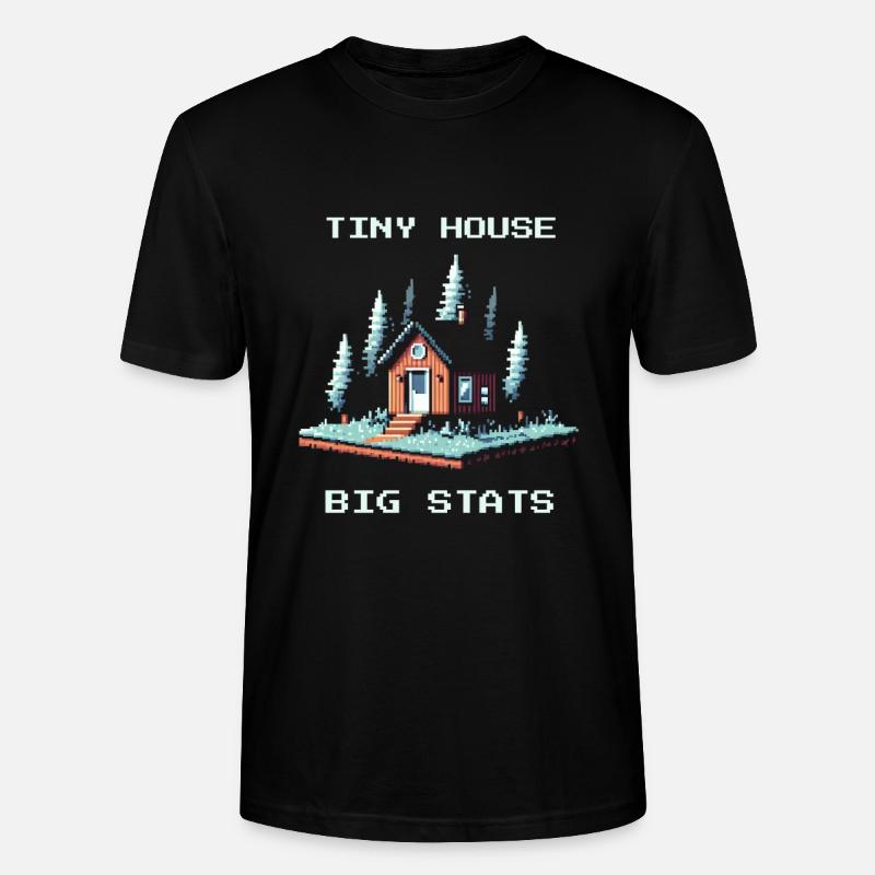 Tiny House, Big Values | Minimalism - Stanley/Stella CRAFTER Unisex Organic T-Shirt - black