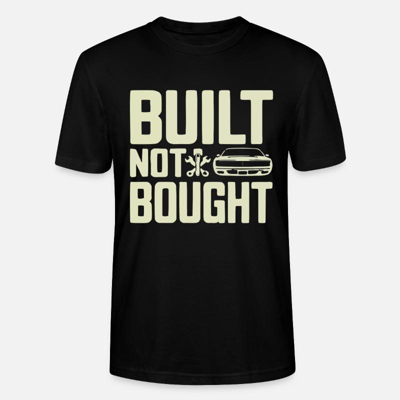 Built Not Bought Screwdriver Statement - Stanley/Stella CRAFTER Unisex Organic T-Shirt - black