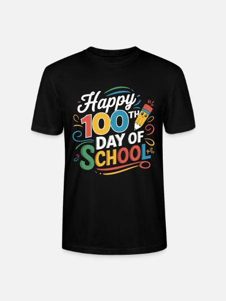 100th Day of School Jubilee - Stanley/Stella CRAFTER Unisex Organic T-Shirt - black