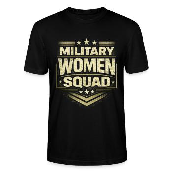 Femmes soldats Femmes soldats - T-shirt bio CRAFTER Stanley Stella Unisexe - noir - Devant - Alina (178cm) & Michal (187cm)