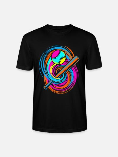 Baseball bat and ball - Stanley/Stella CRAFTER Unisex Organic T-Shirt - black
