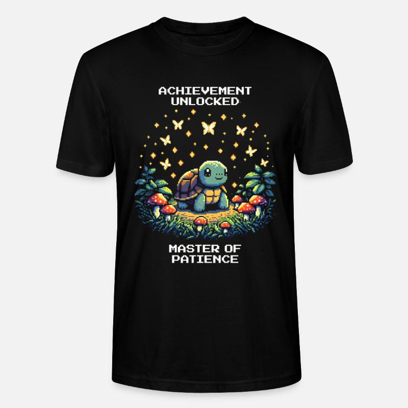 Geduld freigeschaltet | Schildkröte - Stanley/Stella Unisex Bio-T-Shirt CRAFTER - Schwarz