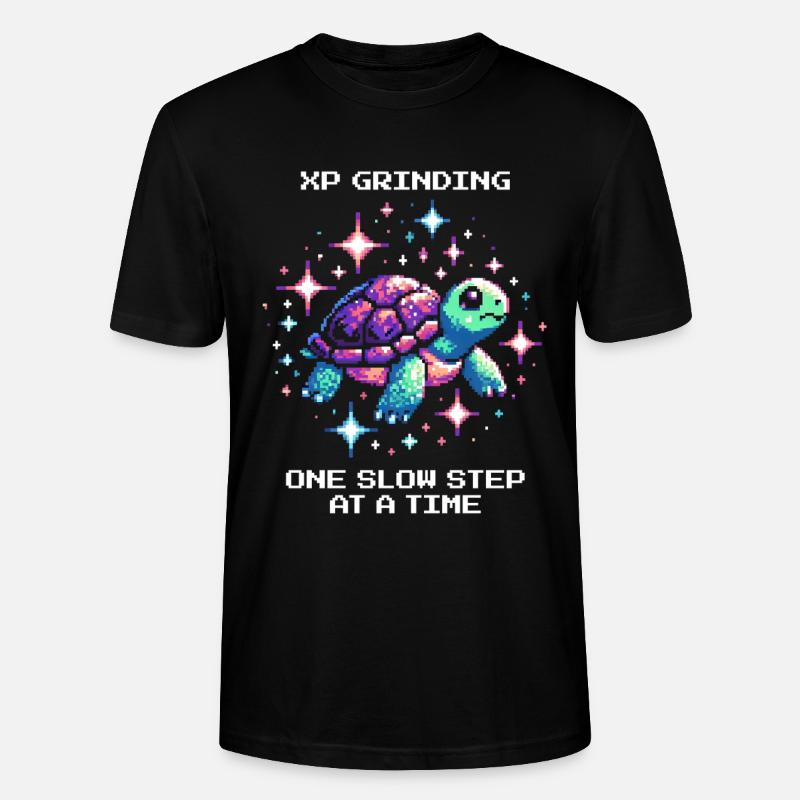 Grinder l’XP | Tortue - T-shirt bio CRAFTER Stanley Stella Unisexe - noir