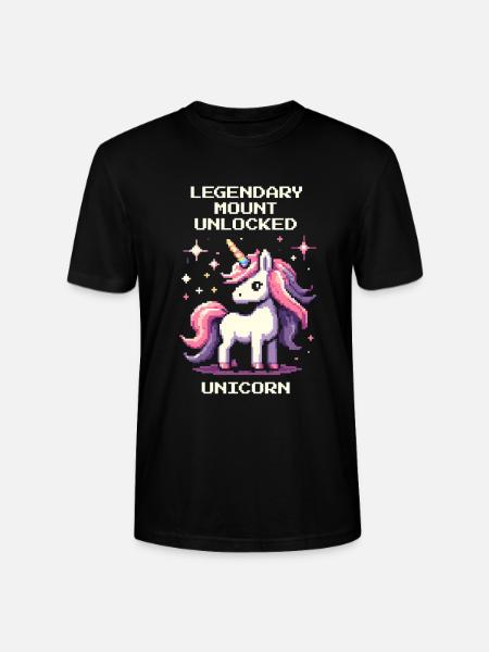 Legendäres Reittier freigeschaltet | Einhorn - Stanley/Stella Unisex Bio-T-Shirt CRAFTER - Schwarz