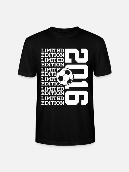 LIMITED EDITION 2016 FODBOLD 10-ÅRS FØDSELSDAG - Stanley Stella CRAFTER unisex økologisk-T-shirt - sort