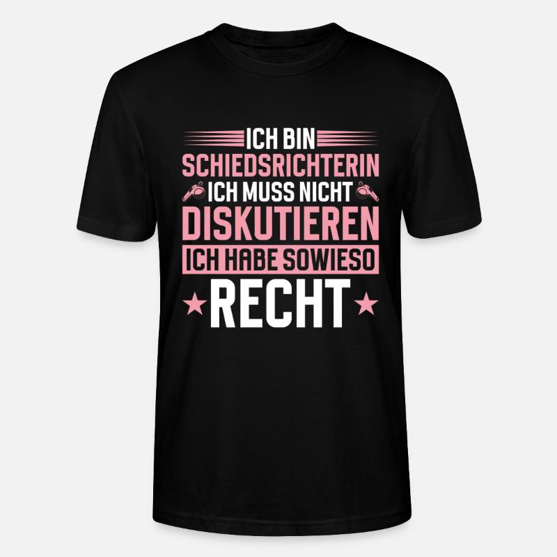 Referee does not have to discuss - Stanley/Stella CRAFTER Unisex Organic T-Shirt - black