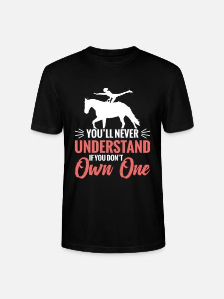 Pferdespringer, Reitpferd, Pferdeliebhaber, Pferd - Stanley/Stella Unisex Bio-T-Shirt CRAFTER - Schwarz