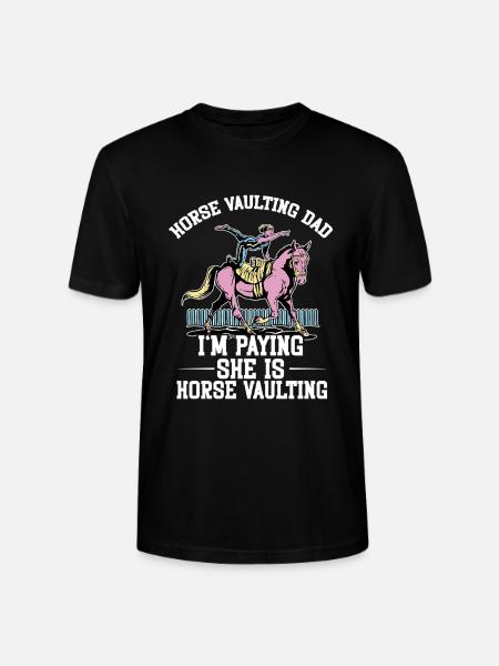 Pferdesprung Turnen Reitpferd - Stanley/Stella Unisex Bio-T-Shirt CRAFTER - Schwarz