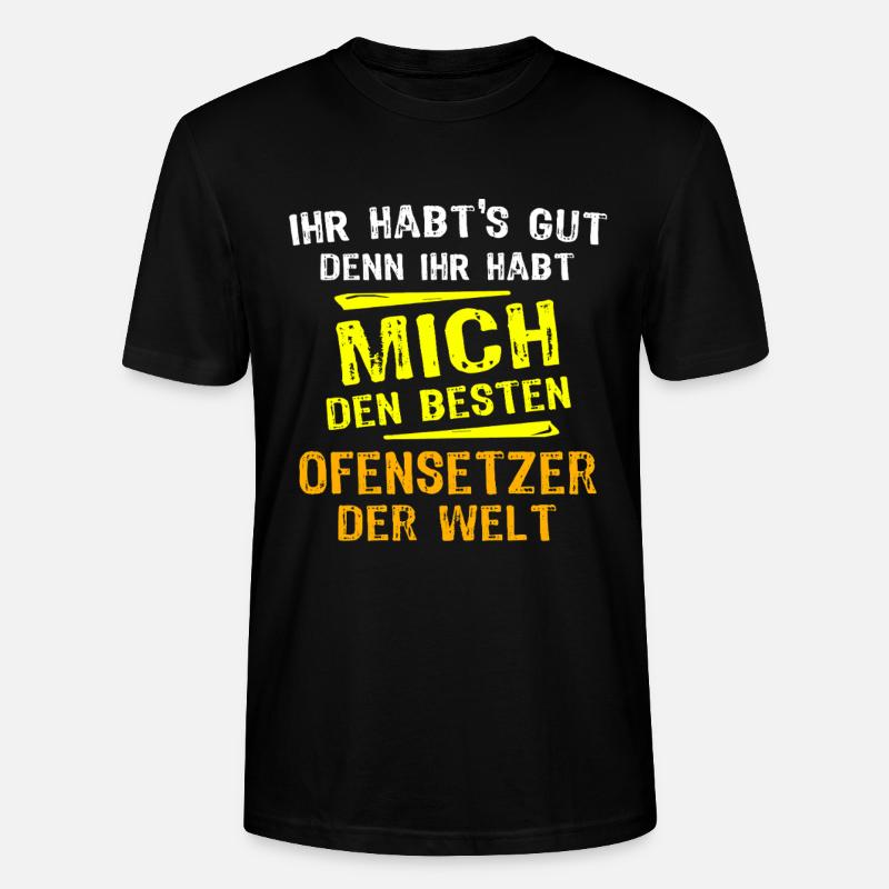Ofensetzer Geschenk - Stanley/Stella Unisex Bio-T-Shirt CRAFTER - Schwarz