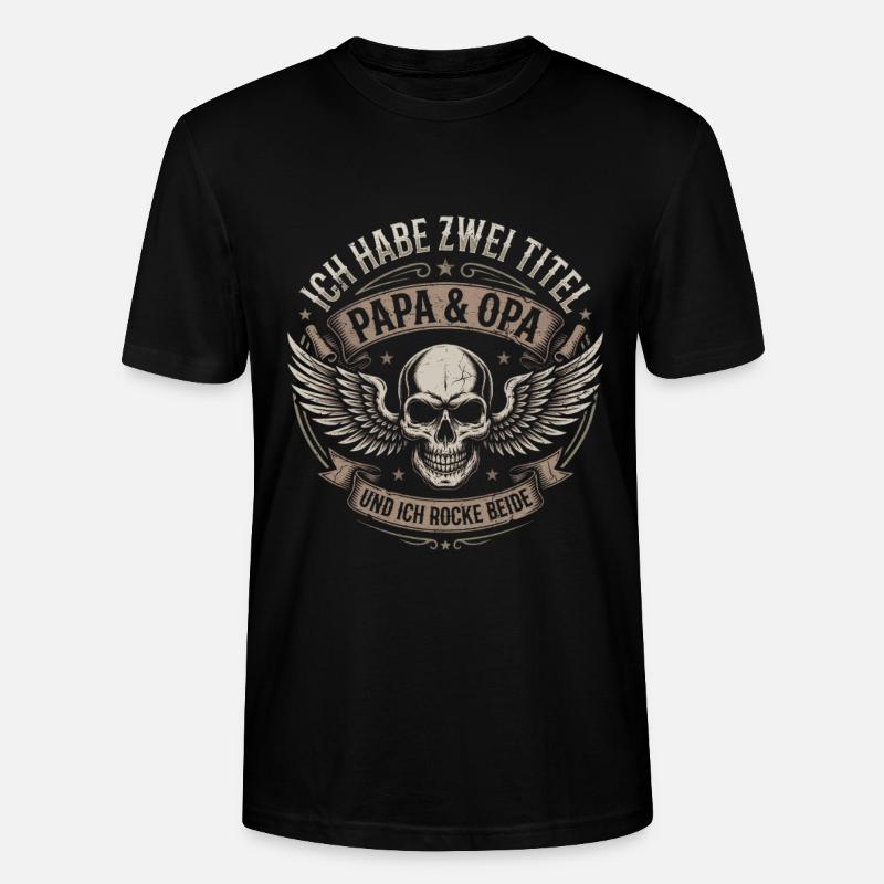 Papa & Opa: Zwei Titel - Stanley/Stella Unisex Bio-T-Shirt CRAFTER - Schwarz