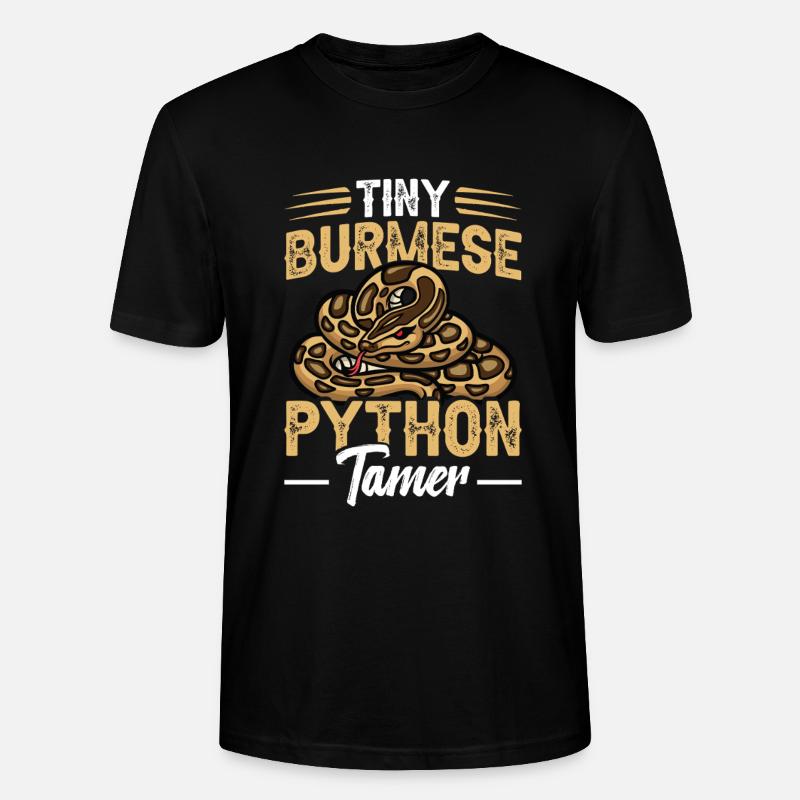  Python Tamer Snake Terrarium Reptile Keeper - Stanley/Stella CRAFTER Unisex Organic T-Shirt - black