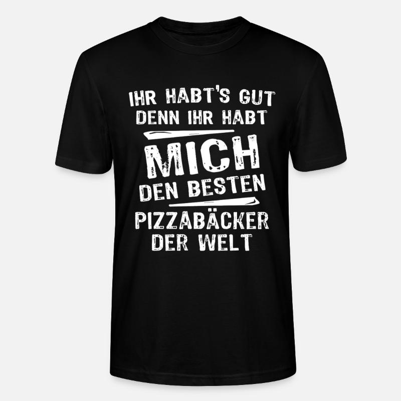 Pizzabäcker - Stanley/Stella Unisex Bio-T-Shirt CRAFTER - Schwarz