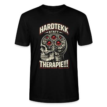 Hardtekk Tekke Ostdeutschland - Stanley/Stella Unisex Bio-T-Shirt CRAFTER - Schwarz - Vorne - Alina (178cm) & Michal (187cm)