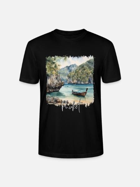Phuket Aquarell, Phuket, Thailand - Stanley/Stella Unisex Bio-T-Shirt CRAFTER - Schwarz