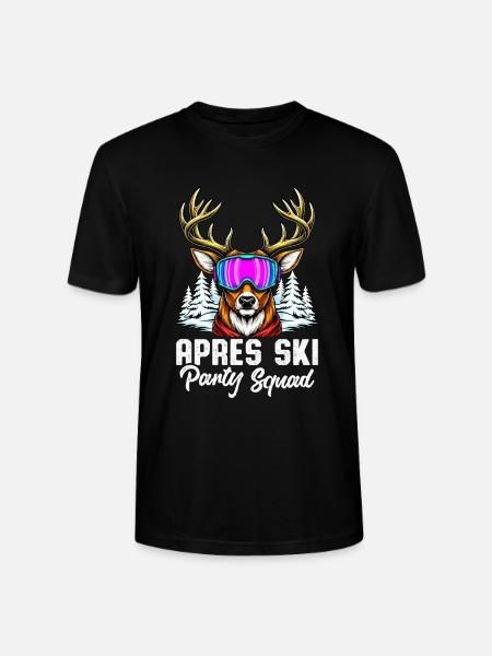 Apres Ski Party Squad - Stanley/Stella CRAFTER Unisex Organic T-Shirt - black