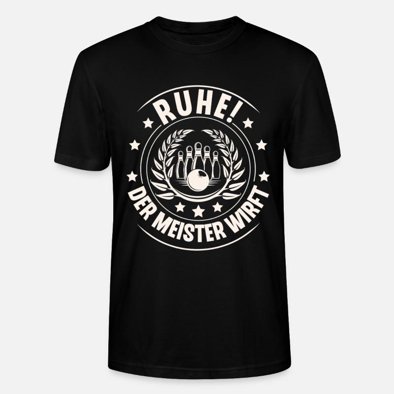 Bowling Kegeln - Stanley/Stella Unisex Bio-T-Shirt CRAFTER - Schwarz