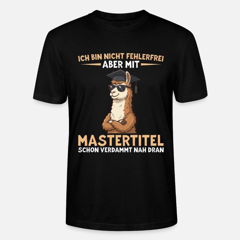 Mastertitel Lama: Fast fehlerfrei zum Abschluss - Stanley/Stella Unisex Bio-T-Shirt CRAFTER - Schwarz