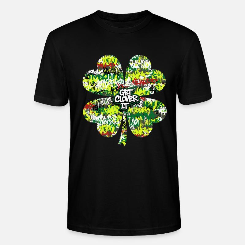 Graffiti Kleeblatt - Stanley/Stella Unisex Bio-T-Shirt CRAFTER - Schwarz