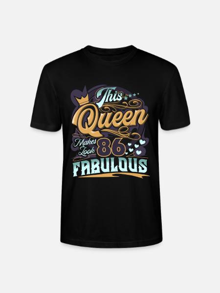 86th Birthday Queen - Stanley/Stella CRAFTER Unisex Organic T-Shirt - black