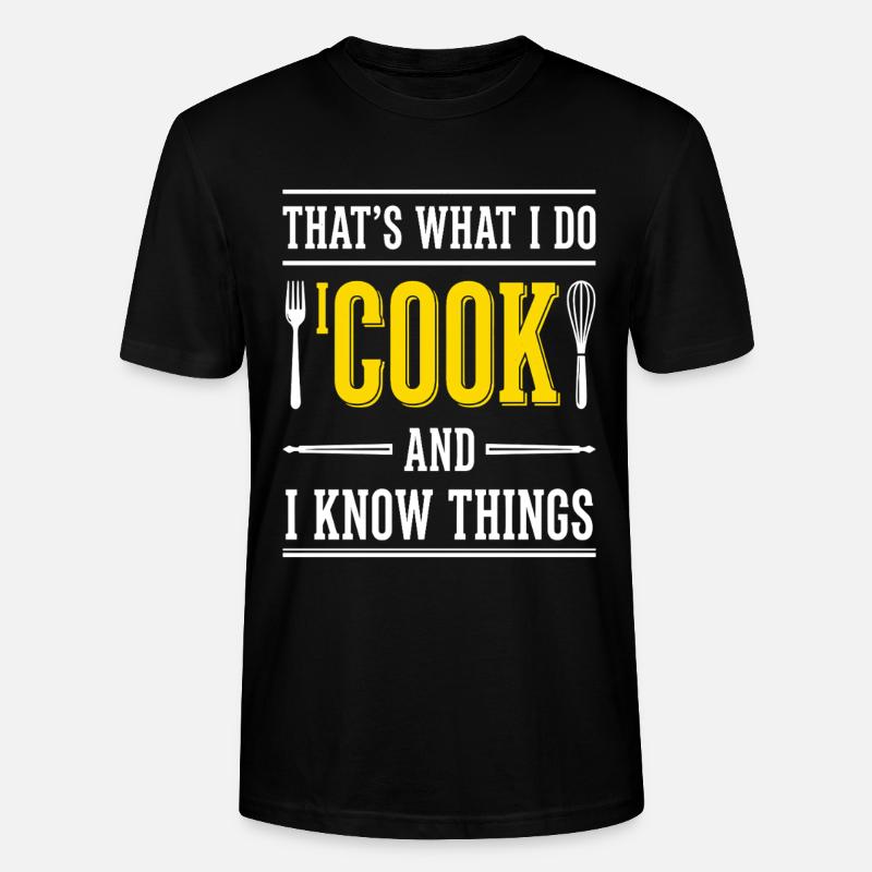 Koch Spruch Typografie Küche - Stanley/Stella Unisex Bio-T-Shirt CRAFTER - Schwarz