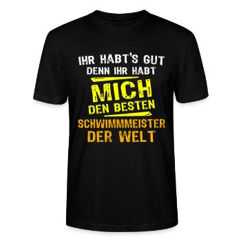Don de sauveteur - T-shirt bio CRAFTER Stanley Stella Unisexe - noir - Devant - Alina (178cm) & Michal (187cm)