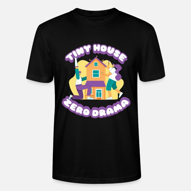 Tiny House Zéro Drame - T-shirt bio CRAFTER Stanley Stella Unisexe - noir