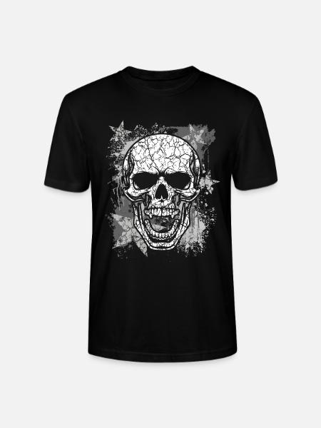 Grunge Skull Graphic - Stanley/Stella CRAFTER Unisex Organic T-Shirt - black