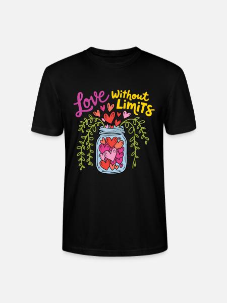 Love Without Limit T-Shirt - Stanley/Stella CRAFTER Unisex Organic T-Shirt - black