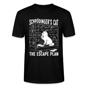 Schrödingers Cat The Escape Plan - Stanley/Stella Unisex Bio-T-Shirt CRAFTER - Schwarz - Vorne - Alina (178cm) & Michal (187cm)