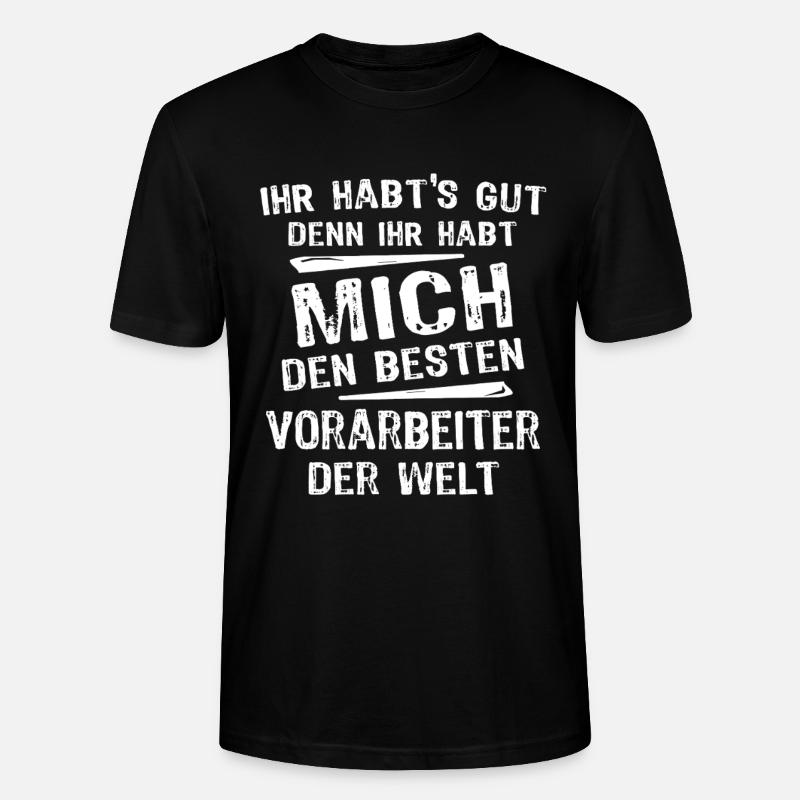 Vorarbeiter - Stanley/Stella Unisex Bio-T-Shirt CRAFTER - Schwarz