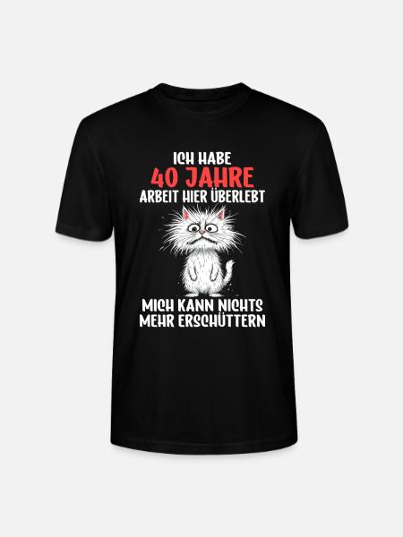 40 Jähriges Firmenjubiläum Dienstjubiläum Arbeit - Stanley/Stella Unisex Bio-T-Shirt CRAFTER - Schwarz