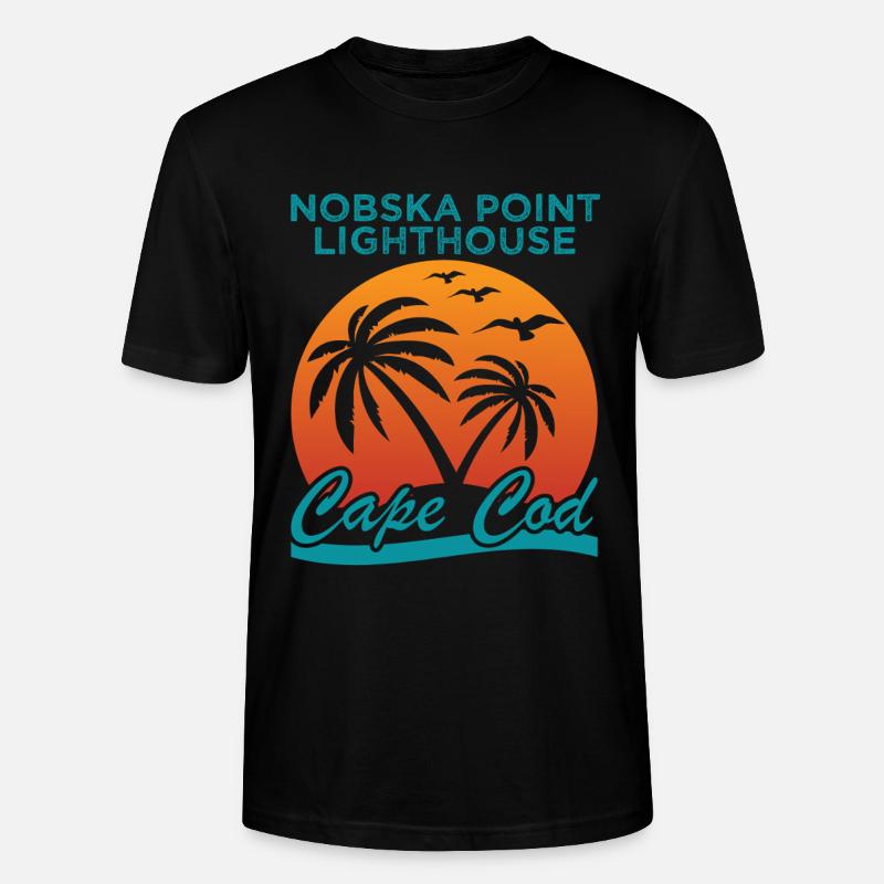 Nobska Lighthouse Cape Cod Shirt - Stanley/Stella CRAFTER Unisex Organic T-Shirt - black