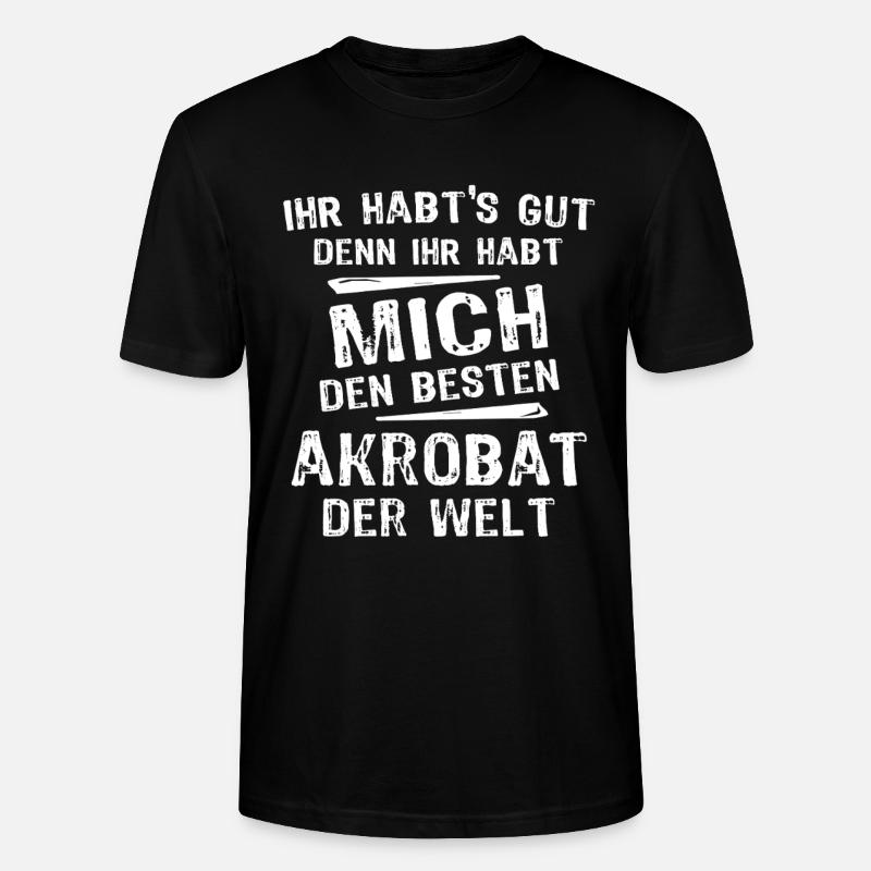 Akrobat - Stanley/Stella Unisex Bio-T-Shirt CRAFTER - Schwarz