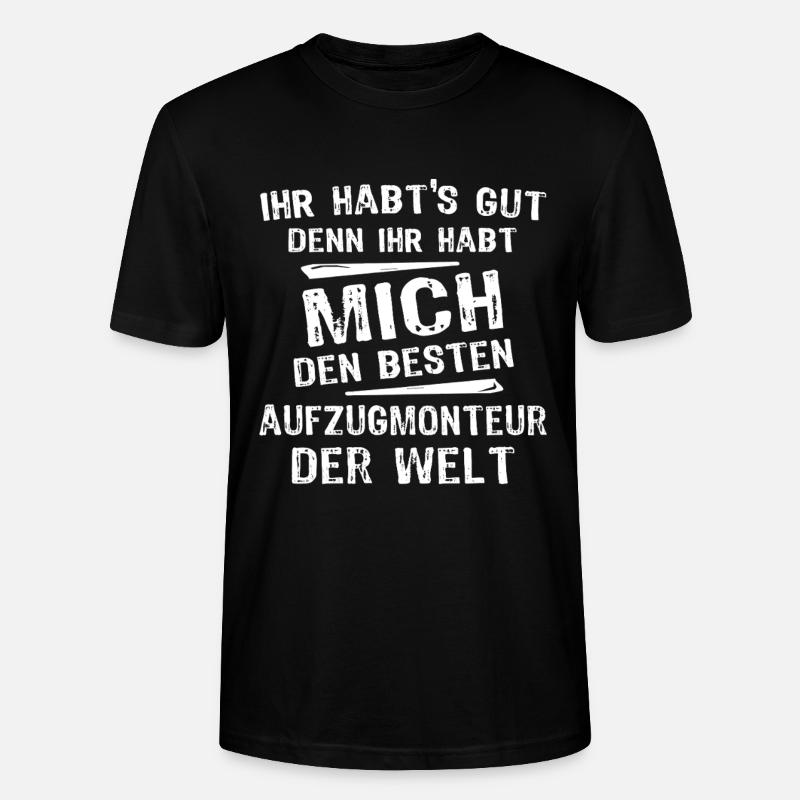 Elevator Technician - Stanley/Stella CRAFTER Unisex Organic T-Shirt - black