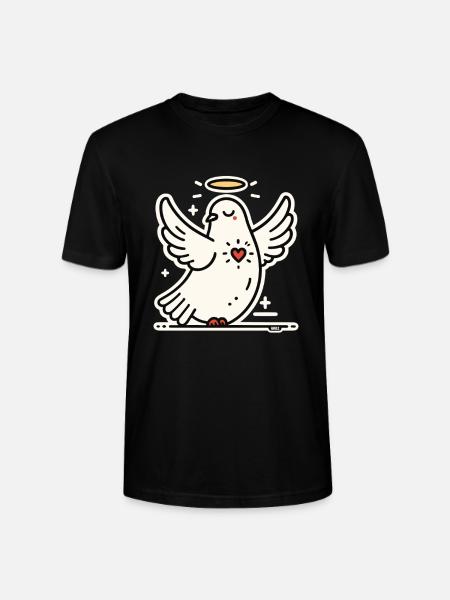 Friedens Taube Heilender Herz - Stanley/Stella CRAFTER Unisex Organic T-Shirt - black