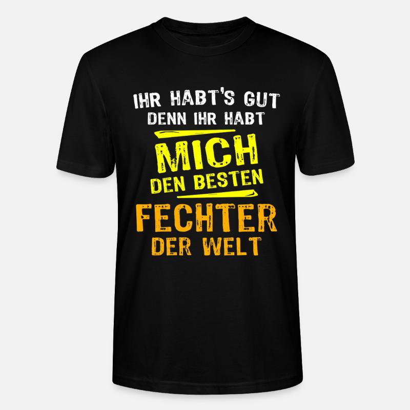 Fechter Geschenk - Stanley/Stella Unisex Bio-T-Shirt CRAFTER - Schwarz