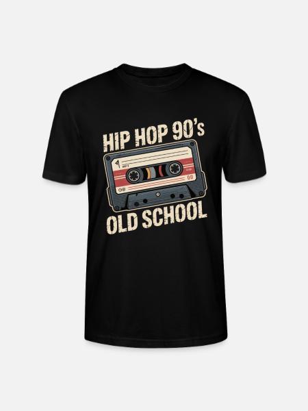 Hip Hop 90s Old School Cassette - Stanley/Stella CRAFTER Unisex Organic T-Shirt - black