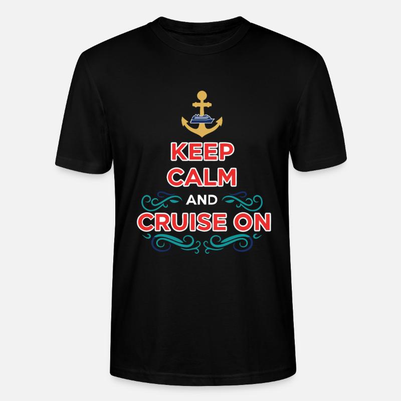 Restez calmes et naviguez à l’ancre - T-shirt bio CRAFTER Stanley Stella Unisexe - noir