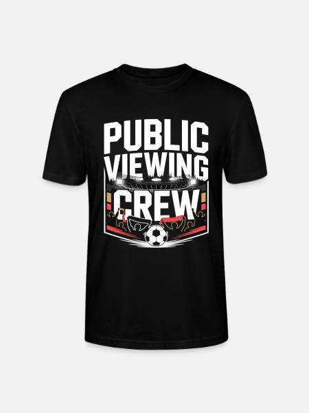 Public Viewing Crew Fußball Fan - Stanley/Stella Unisex Bio-T-Shirt CRAFTER - Schwarz