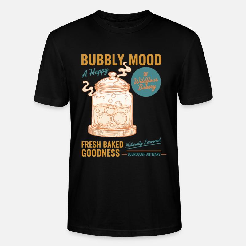 Sourdough Bread Baking Baker Sourdough Starter - Stanley/Stella CRAFTER Unisex Organic T-Shirt - black