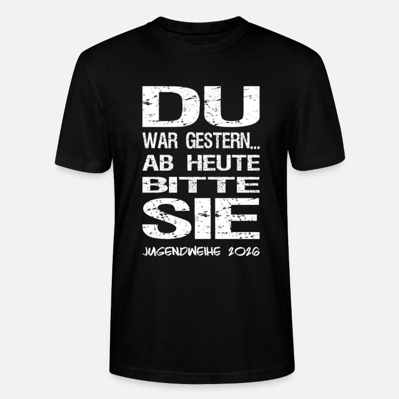 Jugendweihe - Jugendweihe 2026 - T-shirt bio CRAFTER Stanley Stella Unisexe - noir