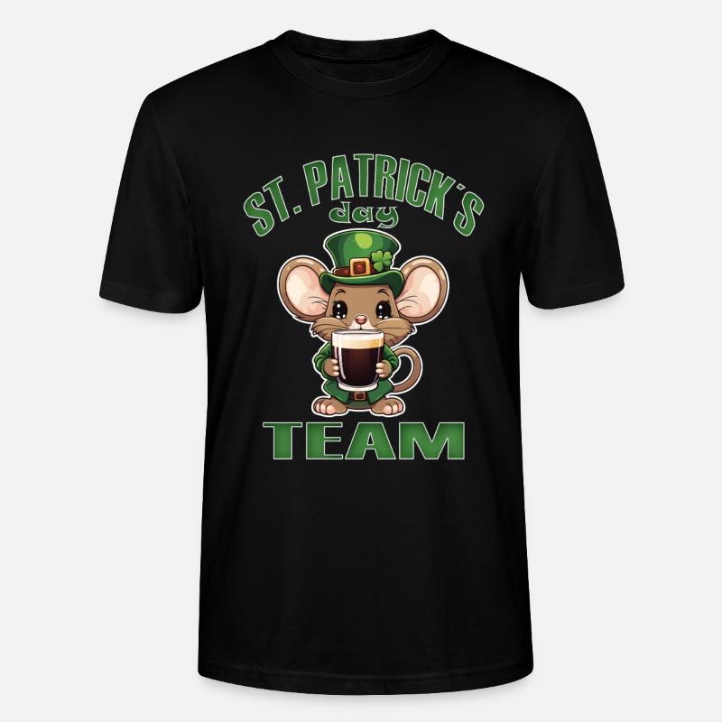 St. Patrick's Mouse Bier, Irische Partei - Stanley/Stella Unisex Bio-T-Shirt CRAFTER - Schwarz