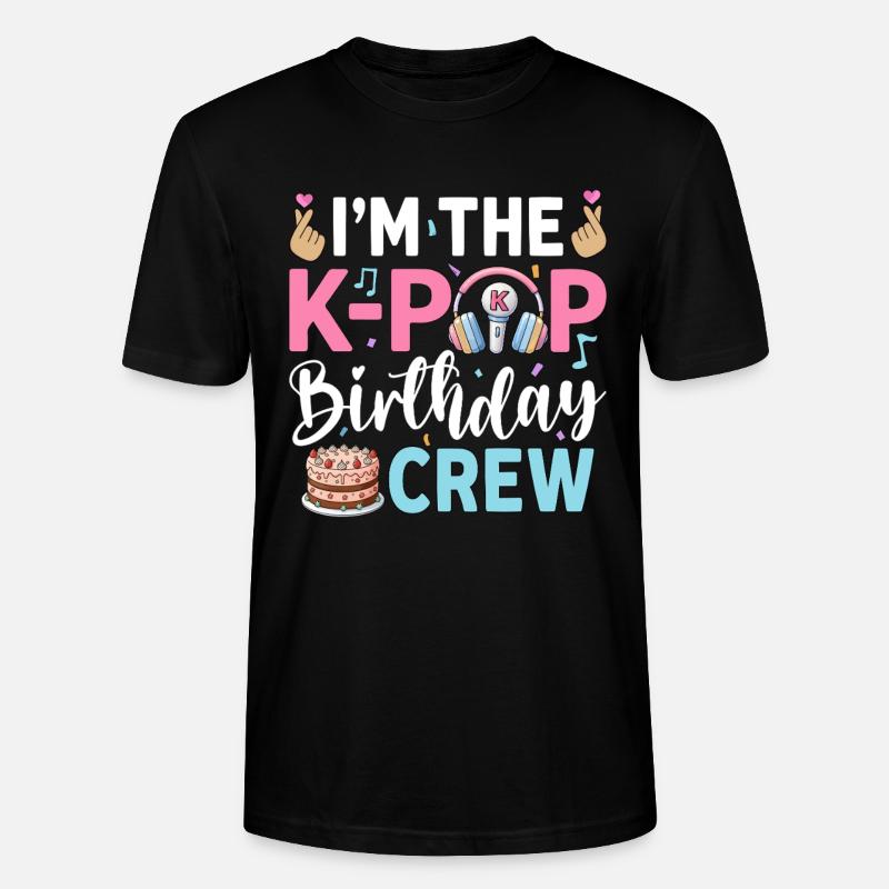 Je suis l’équipe d’anniversaire K-Pop - T-shirt bio CRAFTER Stanley Stella Unisexe - noir
