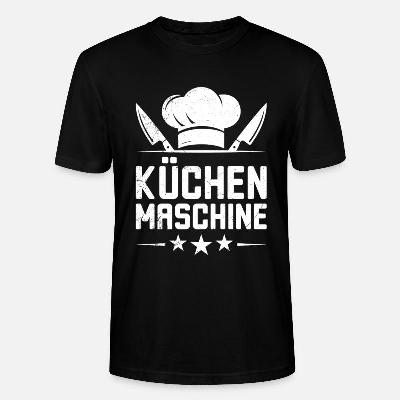 Chef's Clothes KITCHEN MACHINE Fun - Stanley/Stella CRAFTER Unisex Organic T-Shirt - black