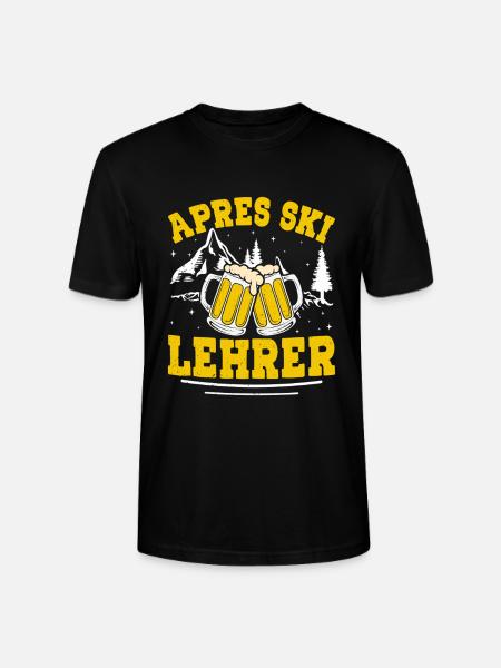Skiing APRES-SKI INSTRUCTOR Party Fun - Stanley/Stella CRAFTER Unisex Organic T-Shirt - black