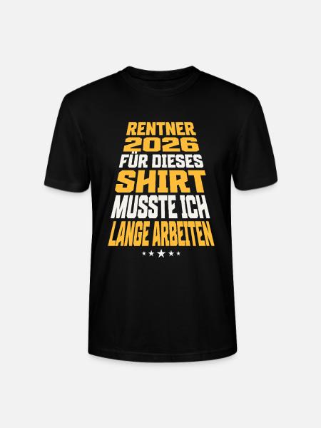 Rentner 2026 - Stanley/Stella Unisex Bio-T-Shirt CRAFTER - Schwarz