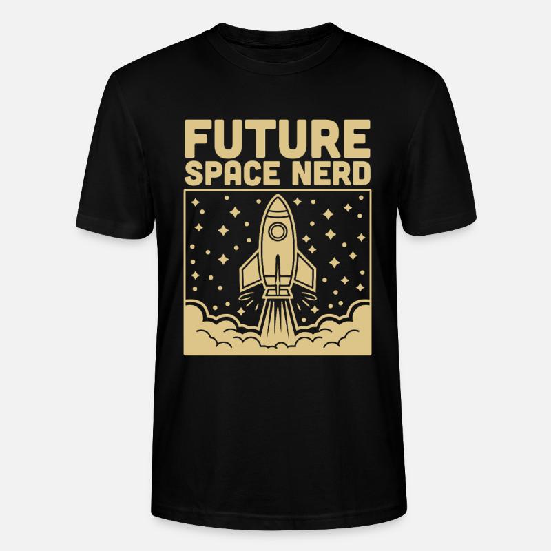 Future Space Nerd Space Rocket Launch - Stanley/Stella CRAFTER Unisex Organic T-Shirt - black