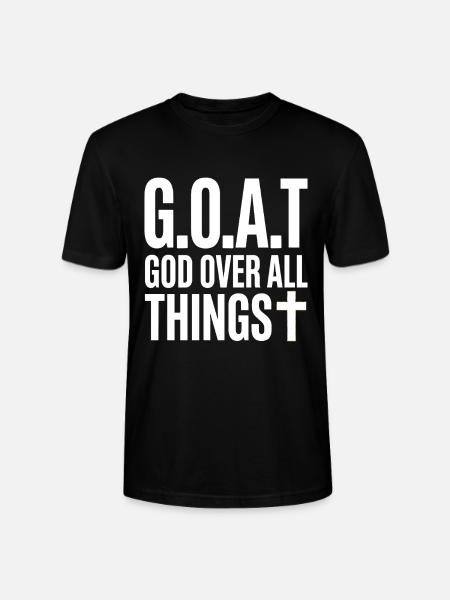 G.O.A.T God Over All Things Cross - Stanley/Stella CRAFTER Unisex Organic T-Shirt - black