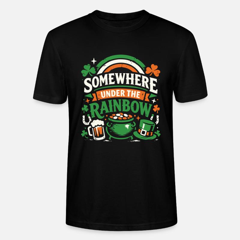 Under The Rainbow | St. Patrick's Day - Stanley/Stella Unisex Bio-T-Shirt CRAFTER - Schwarz