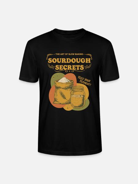 Sourdough Secrets Bread Baking Starter Baker - Stanley/Stella CRAFTER Unisex Organic T-Shirt - black